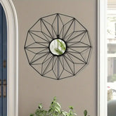 Black Wire Wall Art with Mirror